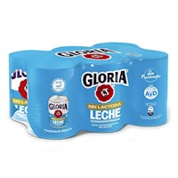 GLORIA - 6 Pack Leche Evaporada Sin Lactosa - 400 gr